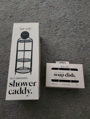 Kitsch Shower Caddy & Self Draining Soap Dish